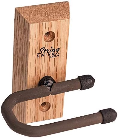Dulcimer Hanger wall mount hanger by String Swing CC01D-O Solid Oak Hardwood Block