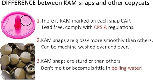 Original KAM Snaps Starter Kit 360 Sets Size 20 12 Colors Pliers | Lead-Free & CPSIA Compliant, Plastic T5 Snap Button Kit, No-Sew Fasteners
