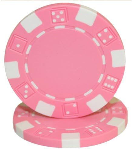 Brybelly Clay Composite Striped Dice 11.5-gram Poker Chips (100-pack) - Blank Non-denominated Poker Chips - Custom Cash Games and Home Casino Poker Nights