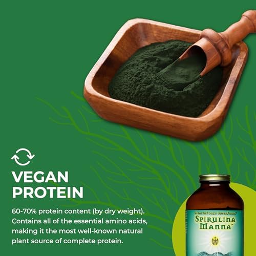 HealthForce SuperFoods Spirulina Manna, All-Natural Nutrient-Rich Superfood, Vitamins, Minerals, Amino Acids, Organic, Vegan, Gluten-Free, Non-GMO