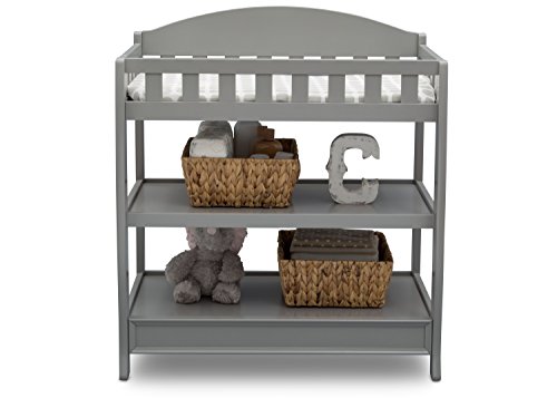Delta Children Infant Changing Table with Pad, Grey