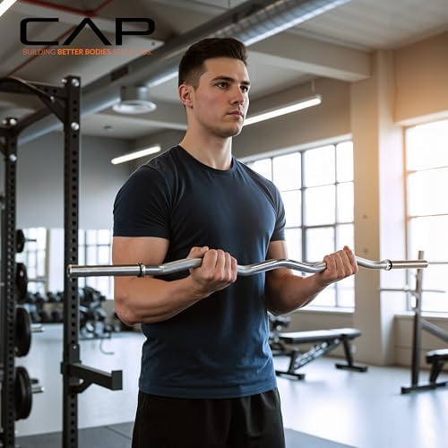 Cap Barbell 47-Inch Standard Solid E-Z Curl Bar