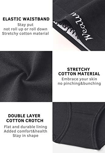 Wealurre Womens Underwear Cotton Bikini Breathable Sport Low Rise Panty for Women Multipack