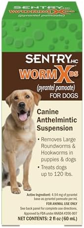 Worm X Plus 7 Way Liquid Dewormer for Dogs 2 oz Broad Spectrum Canine Anthelmintic Suspension Removes Hookworms and Roundworms for Dogs Up to 120 lbs | Ideal for Dogs up to 120 lbs; Precise Weight-Based Dosing; broad-spectrum canine parasite control; 2 o…