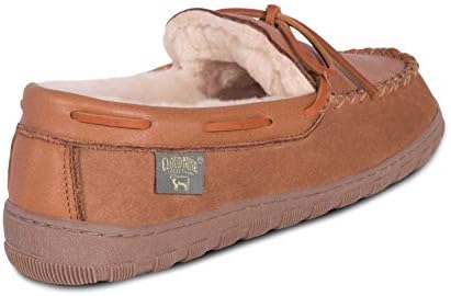 Cloud Nine Rainier Men's Sheepskin Moccasins with Elk Hide | Elk hide upper, genuine sheepskin lining, removable insole, durable TPR sole, indoor/outdoor comfort