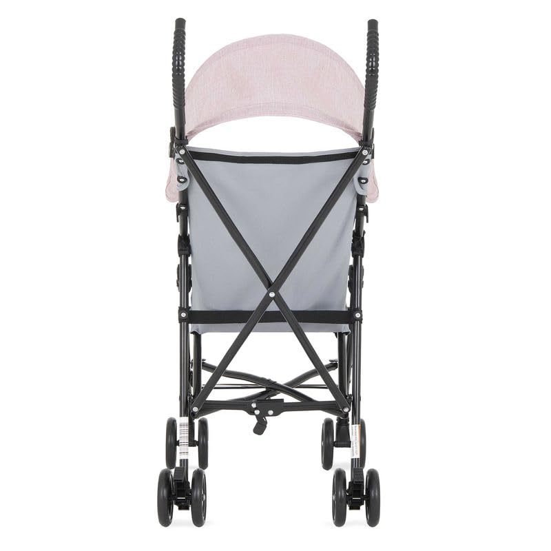 Dream On Me Aero Travel Umbrella Stroller, 1-Hand Fold, Lightweight, Black | 3 Point Safety Harness, Dual Brakes, Adjustable Removable Canopy, Sturdy Steel Frame, Compact, For Toddlers 6-36 months