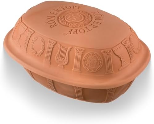 Romertopf Clay Roaster | 40 Years Anniversary Edition | Non-Stick Dutch Oven | Healthy Pot Cooking | Clay Baker | Versatile Cooking Vessel - 3.7 Quarts (3.5 Liters) for up to 6 people