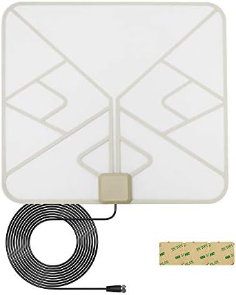 ANTAN Indoor Window Hdtv Antenna Up to 40 50 Miles Range Transparent Soft Design Support 4K 1080P VHF UHF Free view Television Local Channels width