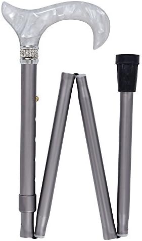 Stylish Walking Sticks – Rhinestone Collar Designer Adjustable Canes Colorful – Best Gift for Men and Women Light Weight Aluminum Shaft & Safe to Walk
