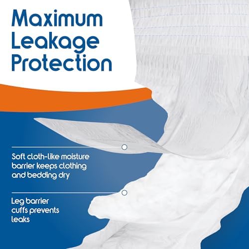 Inspire Protective Underwear for Men and Women with Incontinence | Adult Diapers | Disposable Underwear for Adults | Adult Pull Ups - 4 Bags of 14 | 56 Total (Extra Large)