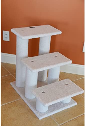 Armarkat Pet Steps, 4-steps, B4001, Ivory, 17"(W)x25"(D)x25"(H), each platform 7" Deep
