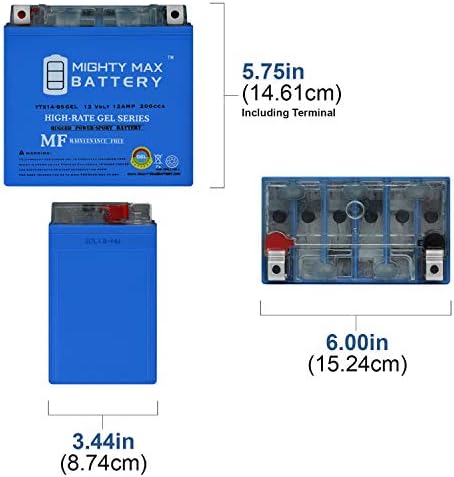 Mighty Max Battery YTX14-BS GEL Battery Replacement for Honda Pioneer 1000 16-18