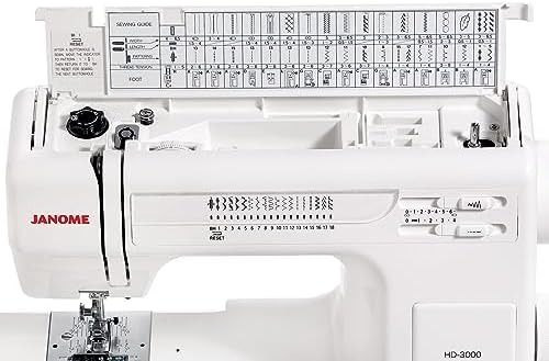 Janome HD3000 Heavy-Duty Sewing Machine with 18 Built-in Stitches + Hard Case