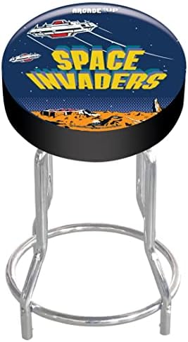 ARCADE1UP Stool Adjustable Height 21.5 inches to 29.5 inches (Space Invaders)