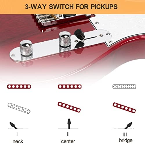 GLARRY 39" GTL Semi-Hollow Electric Guitar for Music Lover, HS Pickups Rosewood Fingerboard with Accessories Pack Guitar Bag(Transparent Wine Red)
