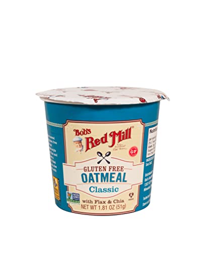 Bob's Red Mill GF Oatmeal Cup, Maple & Brown Sugar, 2.15 Ounce Cup (Pack of 12) - Non GMO, Whole Grain, Kosher