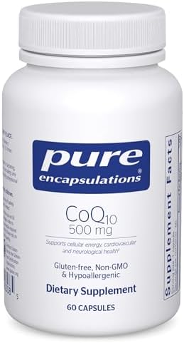 Pure Encapsulations CoQ10 500 mg | Coenzyme Q10 Supplement for Energy, Antioxidants, Brain and Cellular Health, Cognition