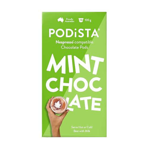 Hot Chocolate Nespresso Compatible Capsules Hot Cocoa Pods - Mint Infusion - 10 Pod Package