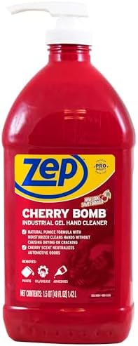 Zep Cherry Bomb Hand Cleaner - 48 Ounce - Volcanic Rock and Emollients - Perfect for Mechanics and DIY'ers