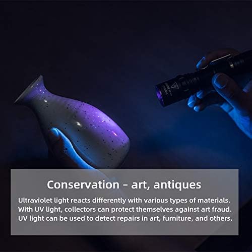 Weltool Professional UV Flashlight 365nm Black Light Max. 2060mW High Power for Glue Curing, AC Leak Detector, Rocks and Mineral Glowing, Pet Urine Detector, Non Destructive Testing