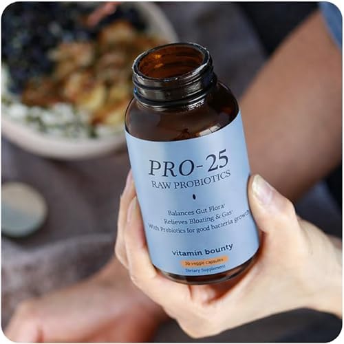 Vitamin Bounty Pro-25 Probiotics for Women & Men - 25 Billion CFU - Probiotic Prebiotic for Digestive Health & Gut Support with Lactobacillus