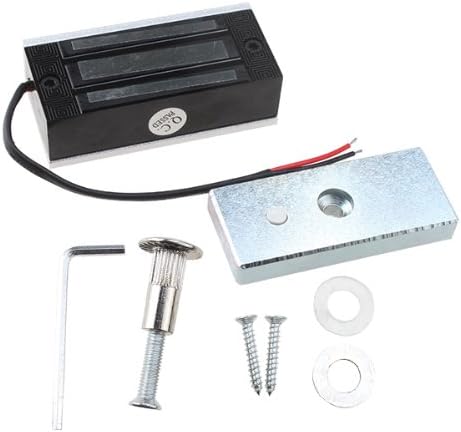 AGPtek 60kg Fail-Safe Electric Magnetic Lock for Door Access Control System | 130LBs Holding Force, NC fail-safe Mode, Low Power, Indoor Door Entry