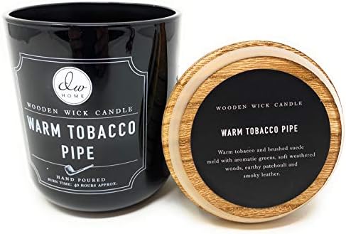 DW Home Warm TOACCO Pipe Wooden Wick Candle 11.5 Ounces