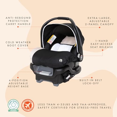 Baby Trend Ally Newborn Baby Infant Car Seat with Cover and Harness, Khaki