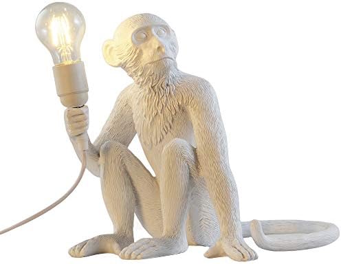 Golden Monkey Table Lamp, LongTN LED Resin Sitting Monkey Lighting
