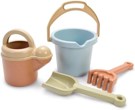 Dantoy: BIO Sand & Garden Set - 4 Piece Playset - Pretend Gardening, Outdoor Beach-Backyard-Sandbox Toy, Recycled Plastic, Kids & Toddlers Ages 2+
