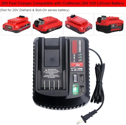 Elefly 20V CMCB202 Battery Compatible with Craftsman V20 Lithium Ion Battery CMCB202-2 CMCB201 CMCB204