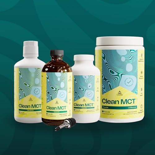 LevelUp Clean MCT Oil Capsules, 100% C8 Caprylic Acid, Keto, 280 Count | Mess-free MCT capsules for travel, coconut-sourced, non-GMO
