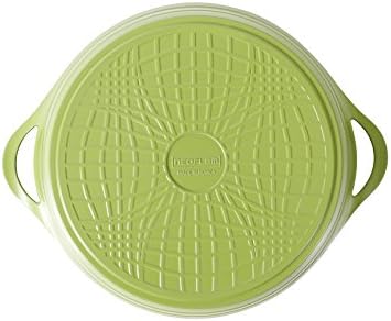 Neoflam Eela 2.5 QT Ceramic Nonstick Low Stockpot with Steam Releasing Lid in Olive Green