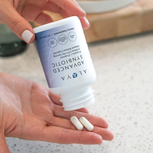 Alaya Naturals Advanced Synbiotic - Probiotic + Prebiotic - 14 Billion CFU Delayed Release Probiotic Supplement with Prebiotics from Sunfiber®