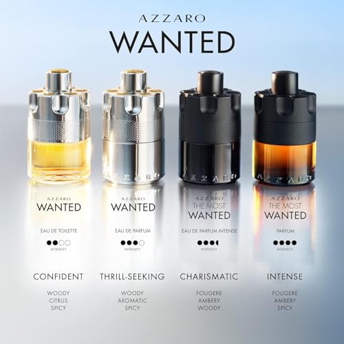 Azzaro Wanted Eau de Toilette - Vibrant & Irresistible Mens Cologne - Woody, Citrus & Spicy Fragrance - Cardamom, Lemon