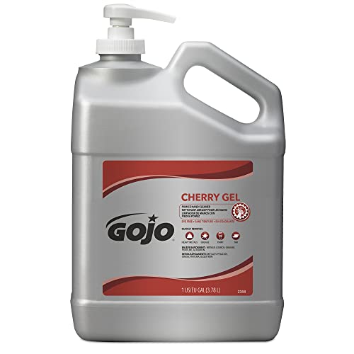 Gojo Cherry Gel Pumice Hand Cleaner, Pump Bottle, 1ct x 1 Gal - 2358-02