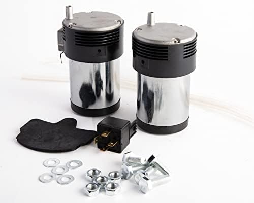 Loud Sound 129dB 2-Trumpet Compact Air-Horn-Kit, With Dual-Air-Compressors