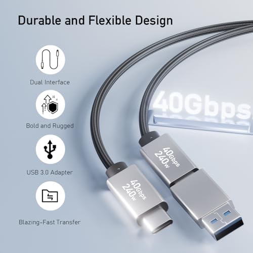 Yaeonku Versatile External Blu Ray Drive, Blu Ray Burner with HDMI/LAN | External Blueray/DVD Drive for PC Support 100G Disc