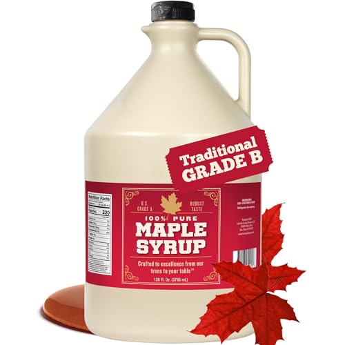 Grade B Maple Syrup 32 Oz Jug – 100% Pure Maple Syrup (Now Grade A Dark) Bold
