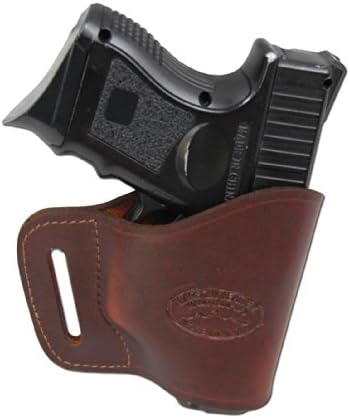 Barsony New Burgundy Leather Yaqui Style Gun OWB Holster for Compact Sub-Compact 9mm 40 45