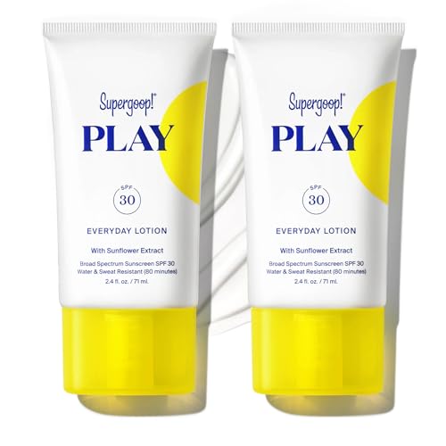 Supergoop! PLAY Everyday Lotion - Broad Spectrum Body & Face Sunscreen - Great for Active Days - Fast Absorbing, Water & Sweat Resistant