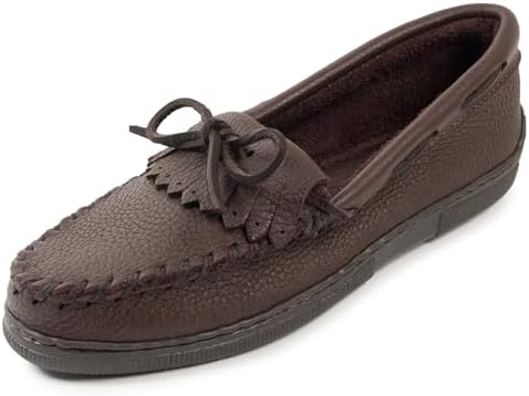 Minnetonka Women's Moosehide Fringed Kilty Moccasin