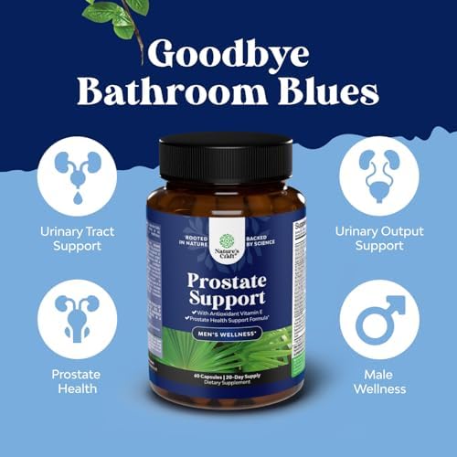 Herbal Prostate Supplement for Men - Potent Pygeum and Saw Palmetto Extract for Urinary Tract Support - Prostate Health Blend with Beta Sitosterol & Green Tea - Nighttime Comfort Support - 90 Count