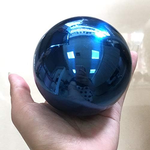 10 inches Gazing Ball, Blue Stainless Steel Garden Sphere, Seamless Polished Reflective Smooth Mirror Garden Globe