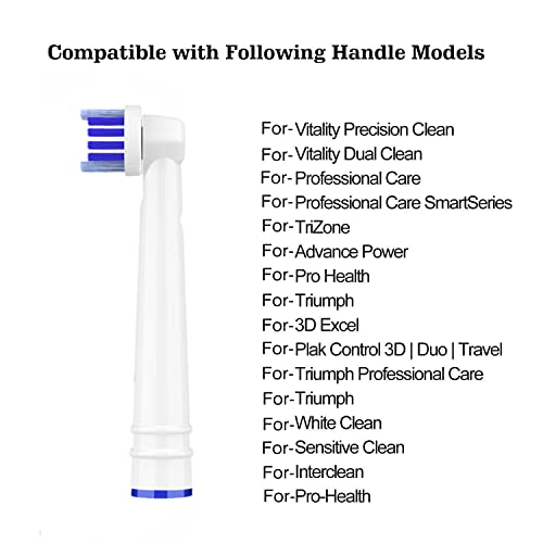 Replacement Toothbrush Heads Compatible with Oral B Braun | Professional 4Pack Electric Toothbrush Replacement Brush Heads for Oral-B Pro Precision Clean and More,Soft Dupont Bristles