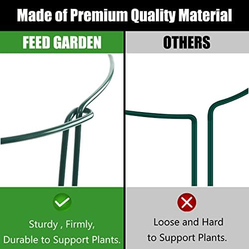 FEED GARDEN Peony Cages and Supports, 6 Pack Plant Support Stakes for Outdoor & Indoor Plants