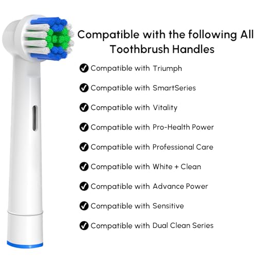 Replacement Toothbrush Heads Compatible with Oral B Braun, 12 Pcs | Professional Electric Toothbrush Brush Heads, Compatible with Oral B Replacement Heads Refill, 7000/Pro 1000/9600/500/3000