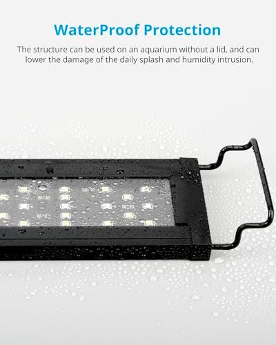 NICREW SkyLED Plus Aquarium Plant Light, Freshwater Fish Tank Light with Ramp Up and Dim Down