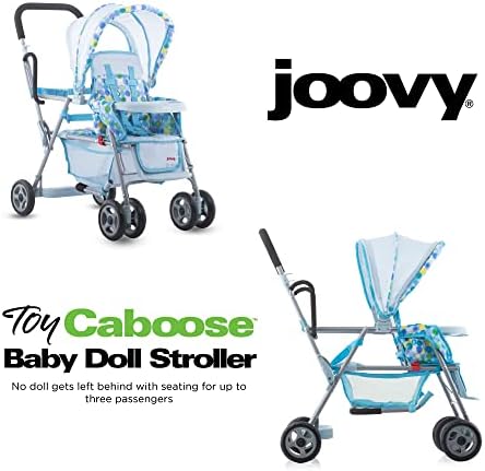 Joovy Toy Caboose Baby Doll Stroller Featuring Reclining Front Seat, Adjustable Footrest, Storage Basket, Extendable Canopy