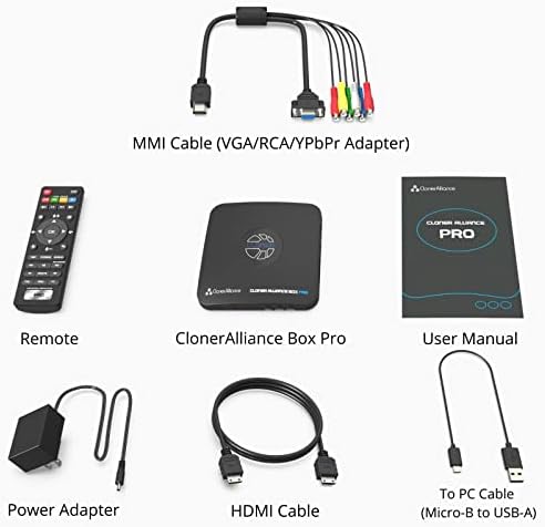 Box Pro, 1080p@60fps Video Recorder, DVR with HDMI Capture, Playback on TV. RCA/YPbPr/VGA to Digital Converter. Schedule Recording. No PC Required.